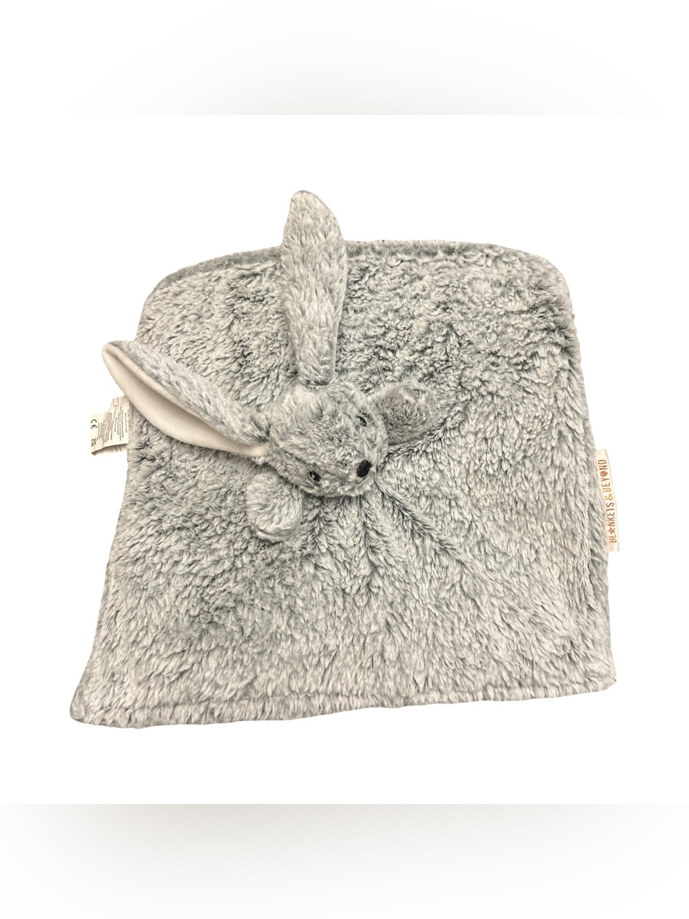 Blankets & Beyond Gray Bunny Rabbit Frosted Security Blanket Lovey